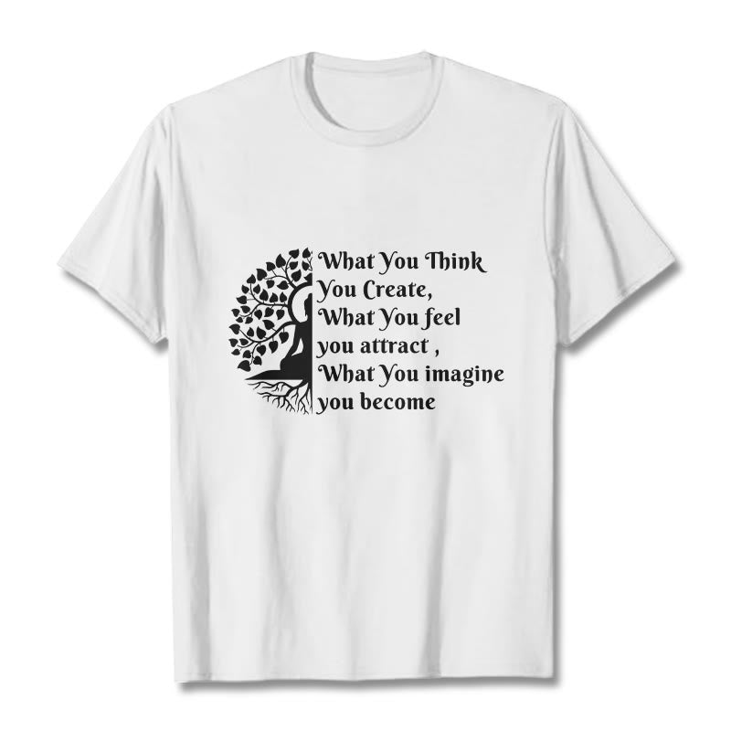 Maglietta Buddha Stones Half-meditation Buddha Tree - Bianco - 2XL - image 1