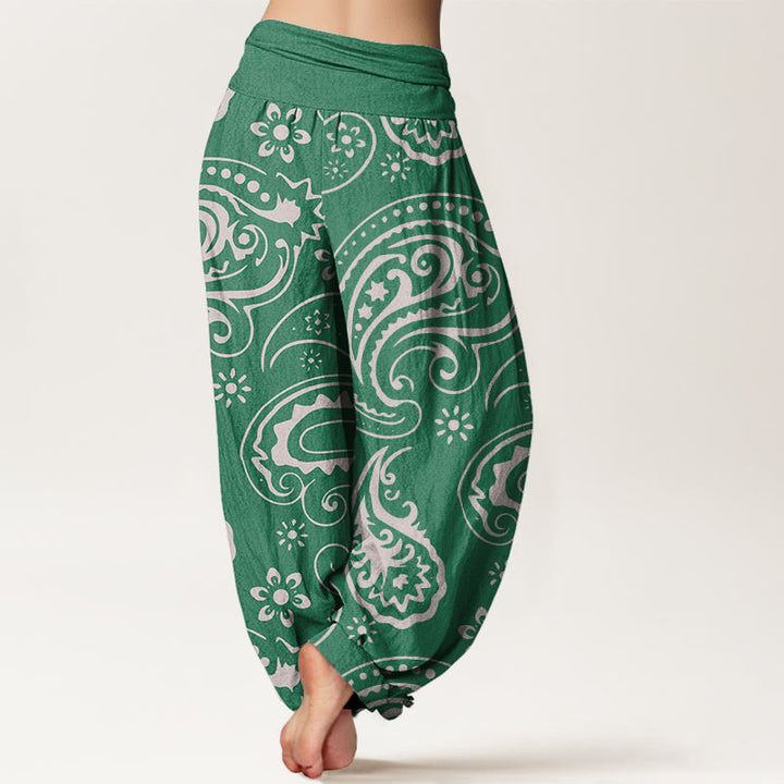 Pantaloni harem da donna con elastico in vita, casual ed eleganti, motivo floreale Paisley, Buddha Stones - image 10