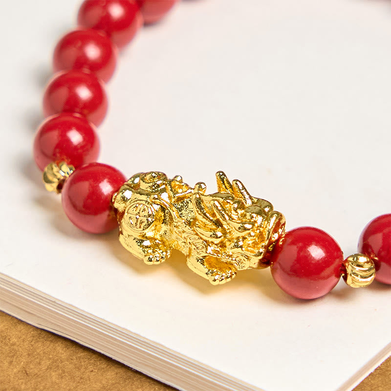 Bracciale Buddha Stones Cinnabar PiXiu Calm Blessing