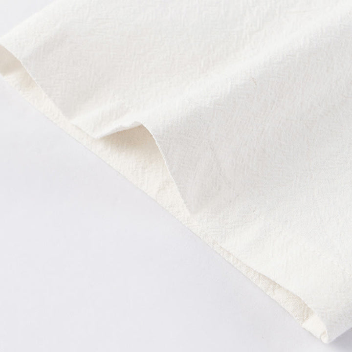 Set da meditazione da uomo in cotone e lino, con tasche, in 2 pezzi, casual, con camicia e pantaloni con coulisse, in tinta unita, con bottoni a metà bottone, Buddha Stones - image 8