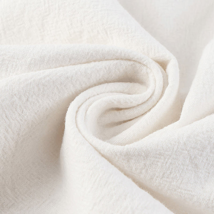 Set da meditazione da uomo in cotone e lino, con tasche, in 2 pezzi, casual, con camicia e pantaloni con coulisse, in tinta unita, con bottoni a metà bottone, Buddha Stones - image 7