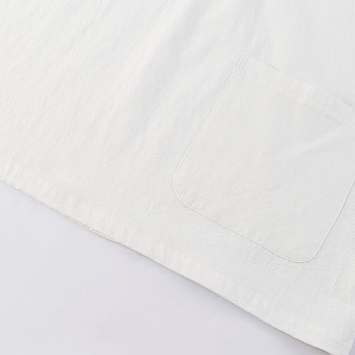 Set da meditazione da uomo in cotone e lino, con tasche, in 2 pezzi, casual, con camicia e pantaloni con coulisse, in tinta unita, con bottoni a metà bottone, Buddha Stones - image 9