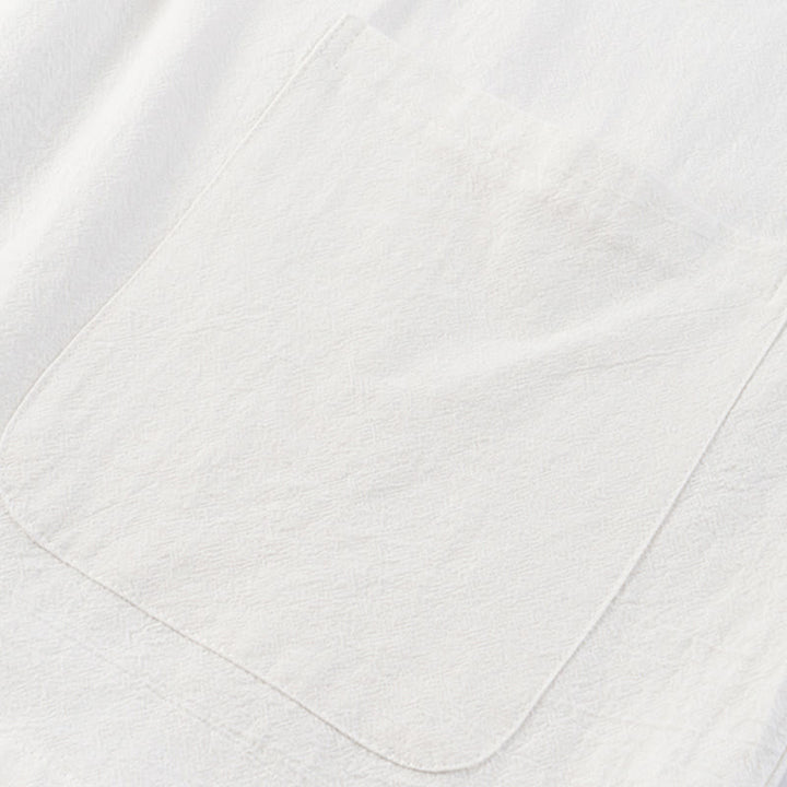 Set da meditazione da uomo in cotone e lino, con tasche, in 2 pezzi, casual, con camicia e pantaloni con coulisse, in tinta unita, con bottoni a metà bottone, Buddha Stones - image 4