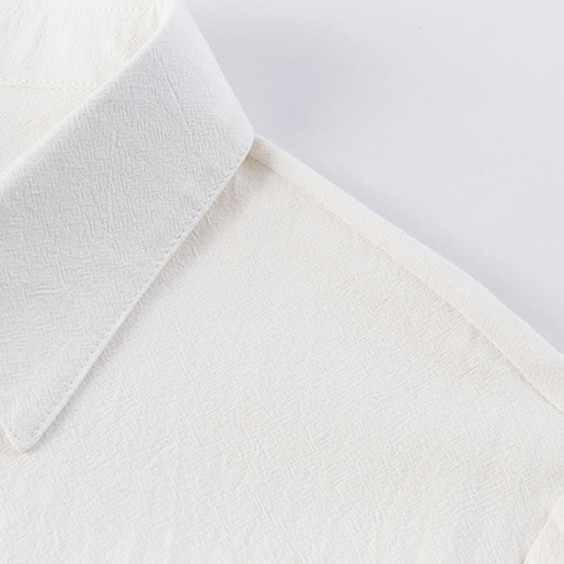 Set da meditazione da uomo in cotone e lino, con tasche, in 2 pezzi, casual, con camicia e pantaloni con coulisse, in tinta unita, con bottoni a metà bottone, Buddha Stones - image 5