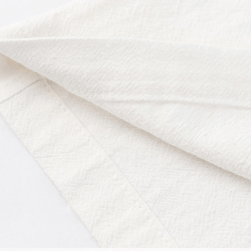 Set da meditazione da uomo in cotone e lino, con tasche, in 2 pezzi, casual, con camicia e pantaloni con coulisse, in tinta unita, con bottoni a metà bottone, Buddha Stones - image 10