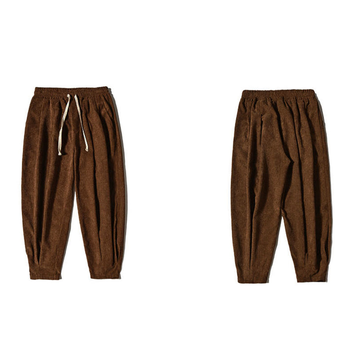 Pantaloni da uomo Buddha Stones Casual in cotone tinta unita con tasche - image 39