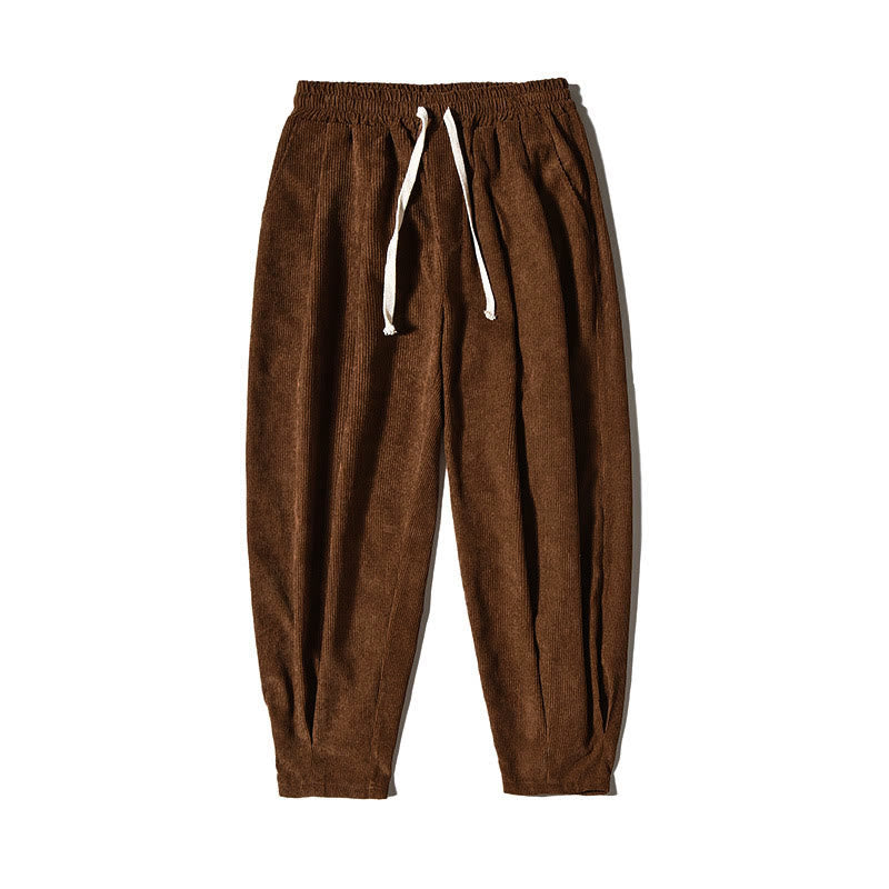 Pantaloni da uomo Buddha Stones Casual in cotone tinta unita con tasche - image 39