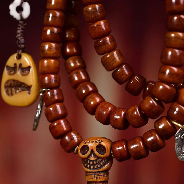 Buddha Stones Tibet 108 Perle Perle d'osso Perle Dzi Forza Mala