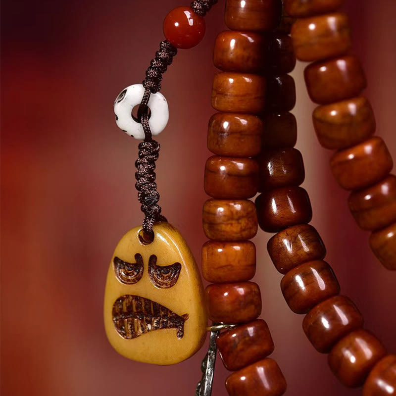 Buddha Stones Tibet 108 Perle Perle d'osso Perle Dzi Forza Mala