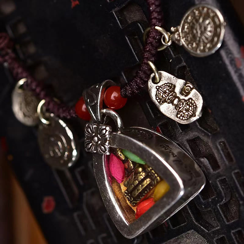 Collana con ciondolo in corda intrecciata con simbolo della compassione Buddha Stones del Buddha - image 4