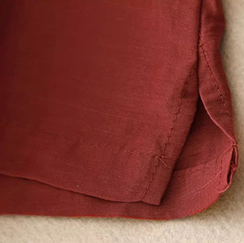 Gilet da donna in cotone e lino, senza maniche, con scollo rotondo, motivo patchwork con ricami a colori puri, motivo Buddha Stones - image 13