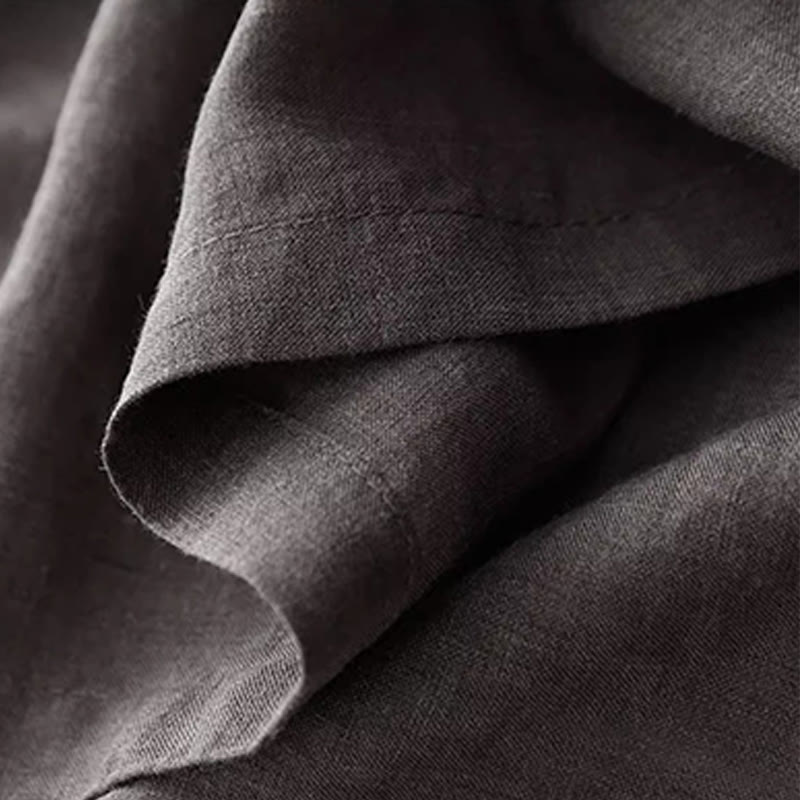 Gilet da donna in cotone e lino, senza maniche, con scollo rotondo, motivo patchwork con ricami a colori puri, motivo Buddha Stones - image 16