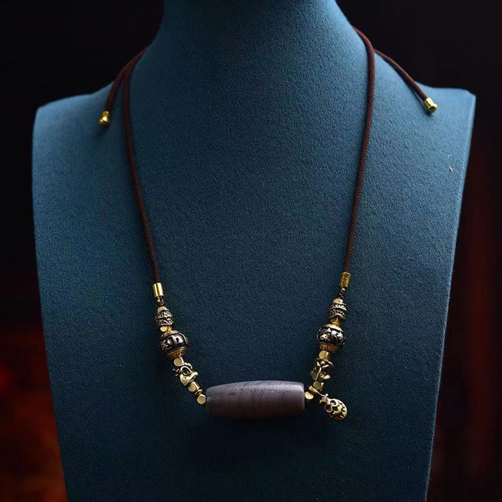 Ciondolo con collana di protezione Om Mani Padme Hum con Buddha Stones Tibet Dzi - image 6