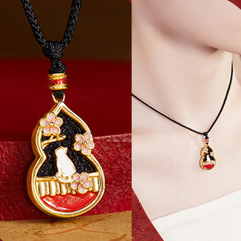 Collana con ciondolo di protezione in argento sterling 925 con motivo a zucca e fiori di pesco, motivo Buddha Stones - image 6