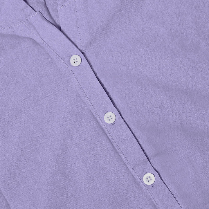 Buddha Stones Camicia da donna a maniche corte con colletto a punta e bottoni casual e semplici - image 4