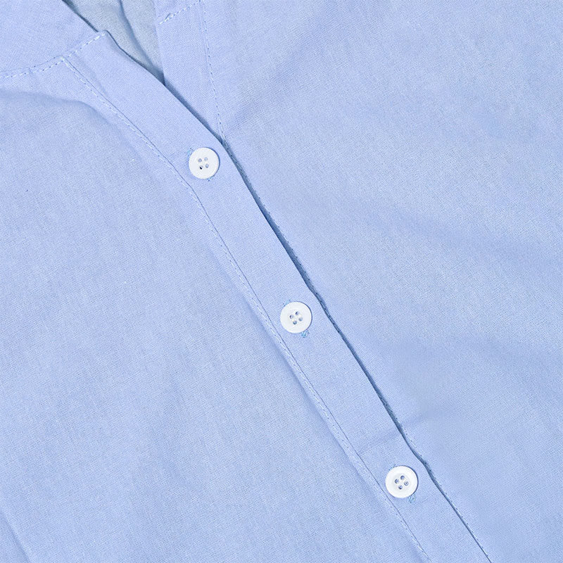 Buddha Stones Camicia da donna a maniche corte con colletto a punta e bottoni casual e semplici - image 9