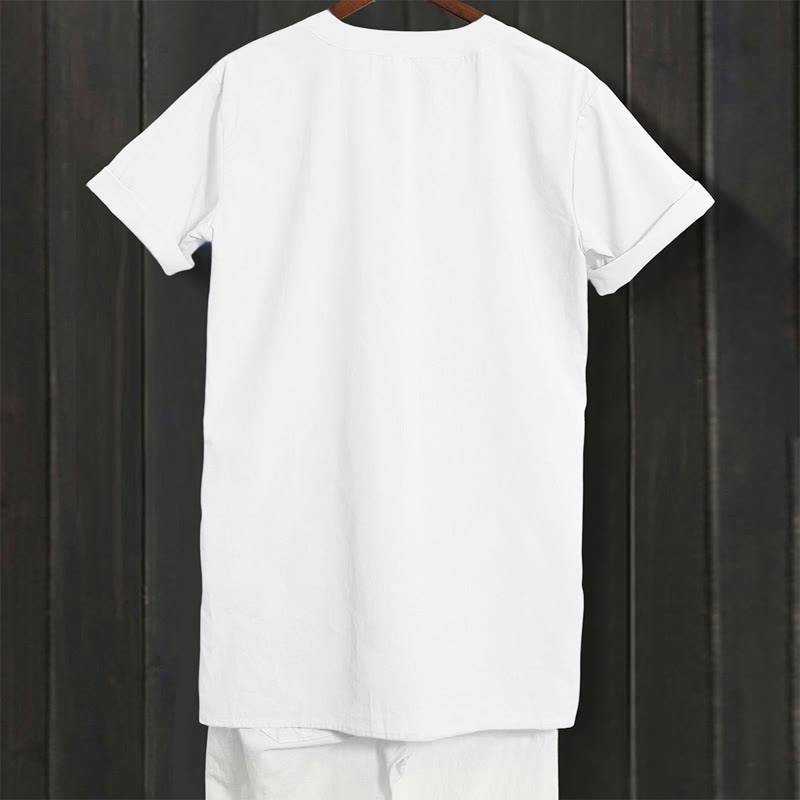 Buddha Stones Camicia da donna a maniche corte con colletto a punta e bottoni casual e semplici - image 18