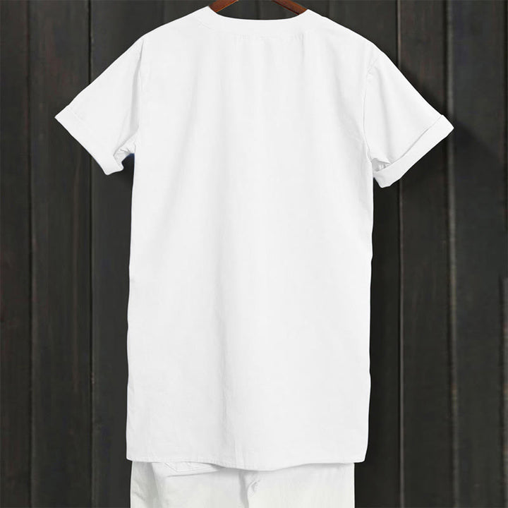 Buddha Stones Camicia da donna a maniche corte con colletto a punta e bottoni casual e semplici - image 18