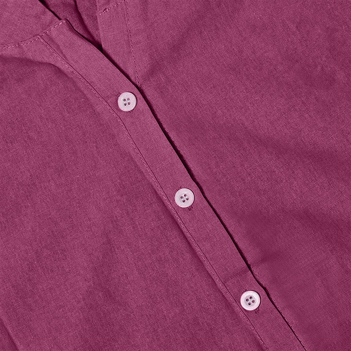 Buddha Stones Camicia da donna a maniche corte con colletto a punta e bottoni casual e semplici - image 24