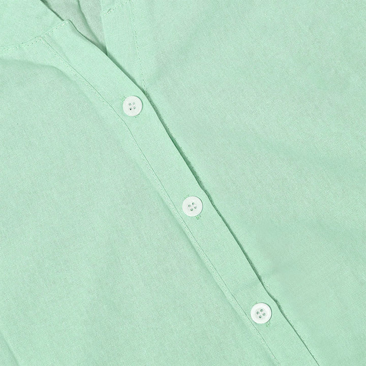 Buddha Stones Camicia da donna a maniche corte con colletto a punta e bottoni casual e semplici - image 28