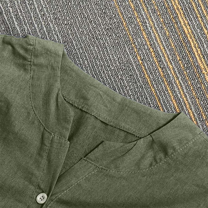 Buddha Stones Camicia da donna a maniche corte con colletto a punta e bottoni casual e semplici - image 37