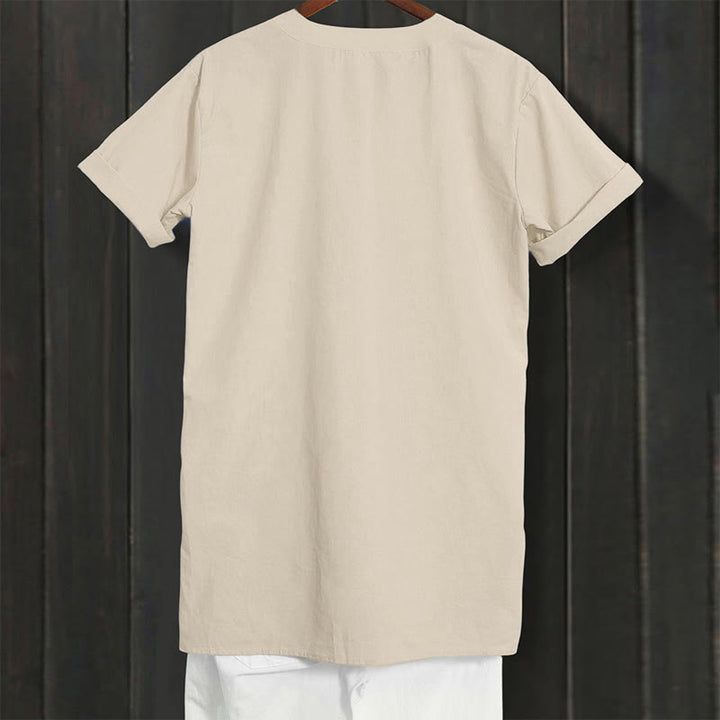 Buddha Stones Camicia da donna a maniche corte con colletto a punta e bottoni casual e semplici - image 43