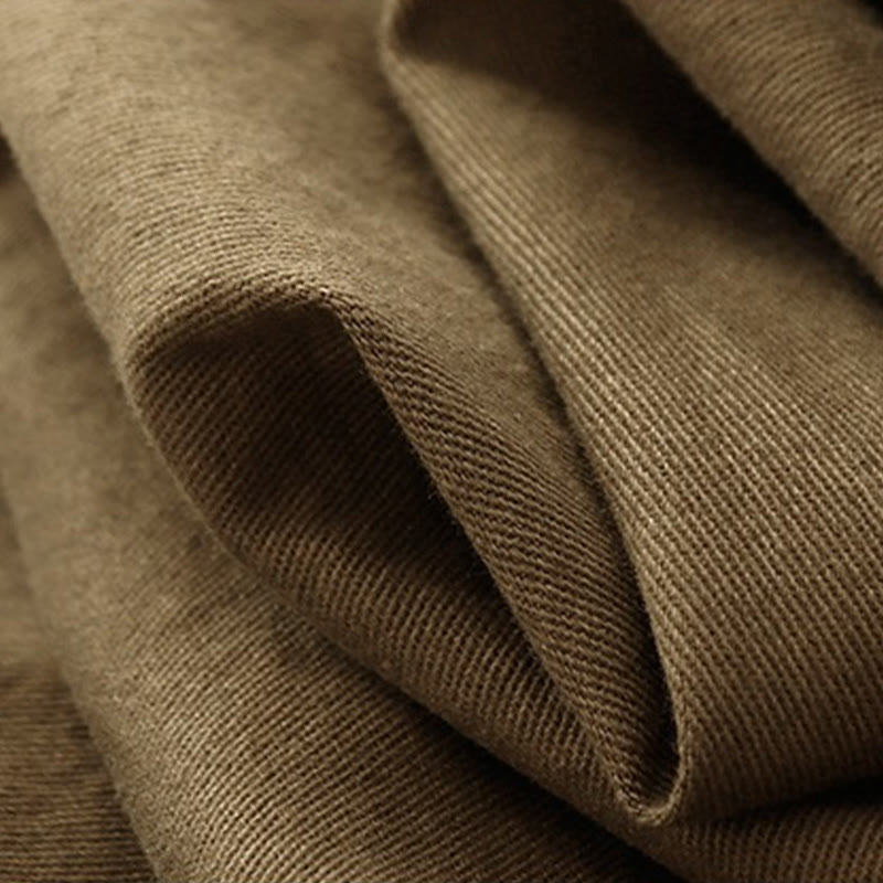 Gonna da donna in cotone e lino, lunghezza 7-8, con tasche, modello Buddha Stones Vintage, con coulisse e bottoni, modello Slide Slite - image 3