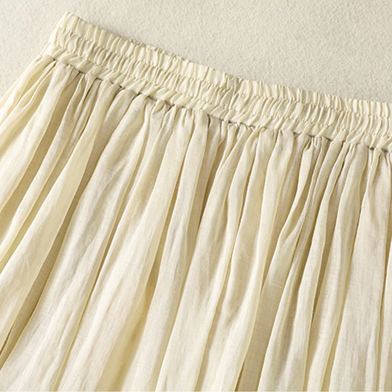 Gonna da donna in cotone e lino, lunghezza 7-8, con coulisse, in pizzo e Buddha Stones, modello patchwork estivo - image 32