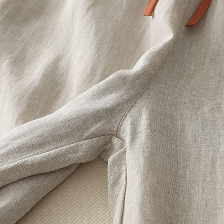 Pantaloni larghi da donna in cotone con coulisse, stile casual, motivo Buddha Stones, con tasche e blocchi di colore - image 20