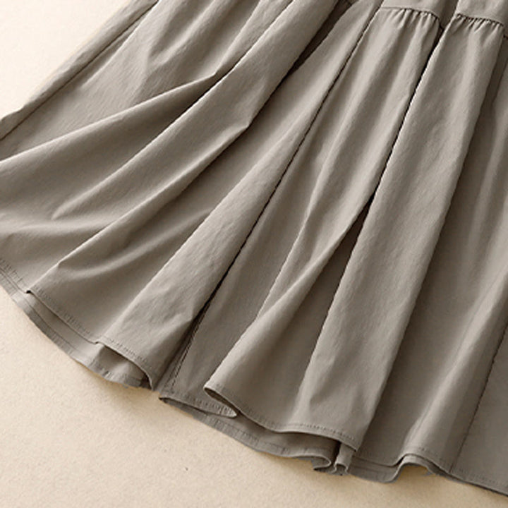 Pantaloni larghi casual da donna in cotone elasticizzato Buddha Stones, con tasche, lunghezza 7-8