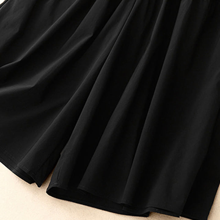 Pantaloni larghi casual da donna in cotone elasticizzato Buddha Stones, con tasche, lunghezza 7-8 - image 13