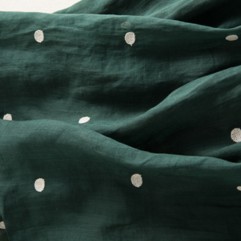 Gonna plissettata da donna con motivo a pois vintage e decorazioni artistiche Buddha Stones - image 13