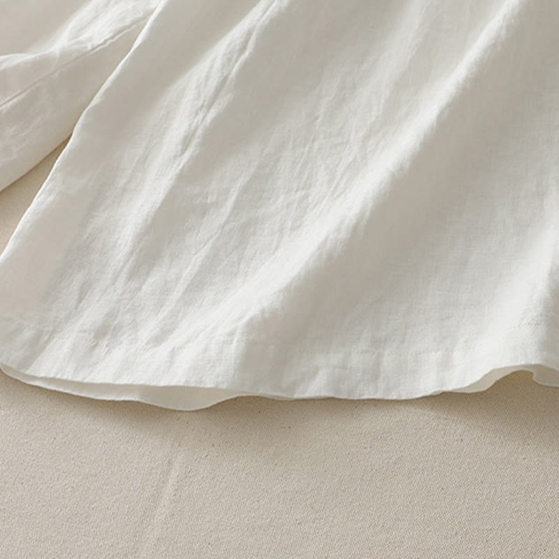 Pantaloni larghi da donna in poliestere elasticizzato con pieghe semplici e tasche, modello Buddha Stones - image 7