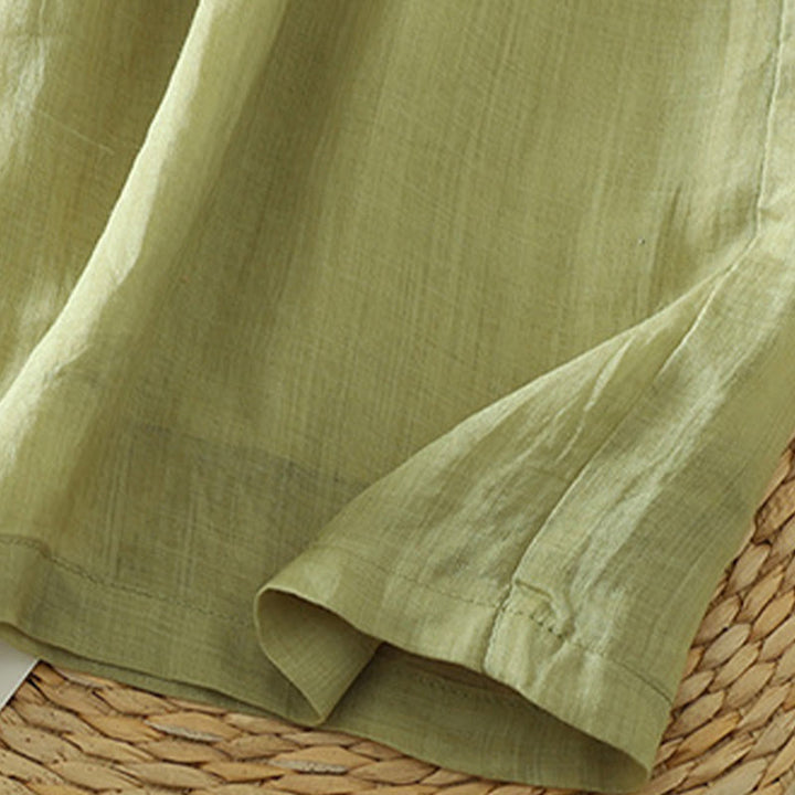 Pantaloni larghi da donna in poliestere con tasche, foderati in tinta unita e elasticizzati, modello Buddha Stones