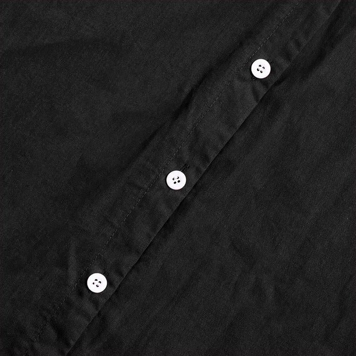 Camicia da donna in cotone e lino, a maniche corte, con colletto a punta e petto semplice, stile casual estivo Buddha Stones - image 9