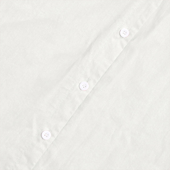 Camicia da donna in cotone e lino, a maniche corte, con colletto a punta e petto semplice, stile casual estivo Buddha Stones - image 33