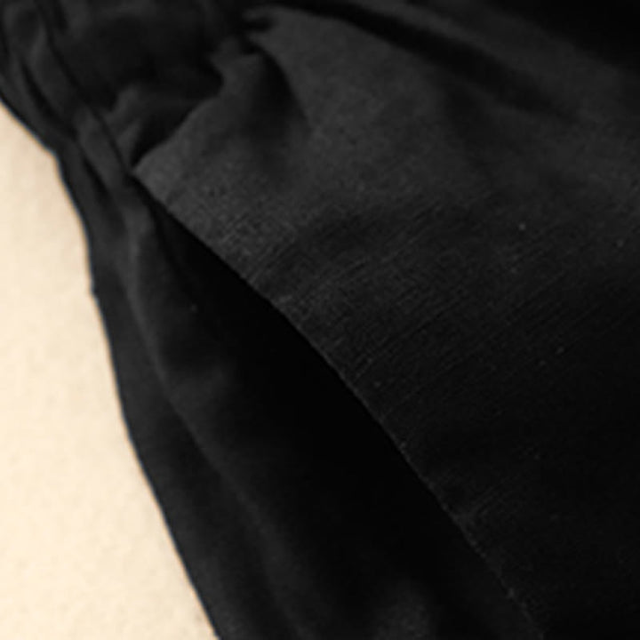 Pantaloncini da donna in lino e cotone con tasche, modello Buddha Stones, estivi, casual, a pieghe semplici - image 24