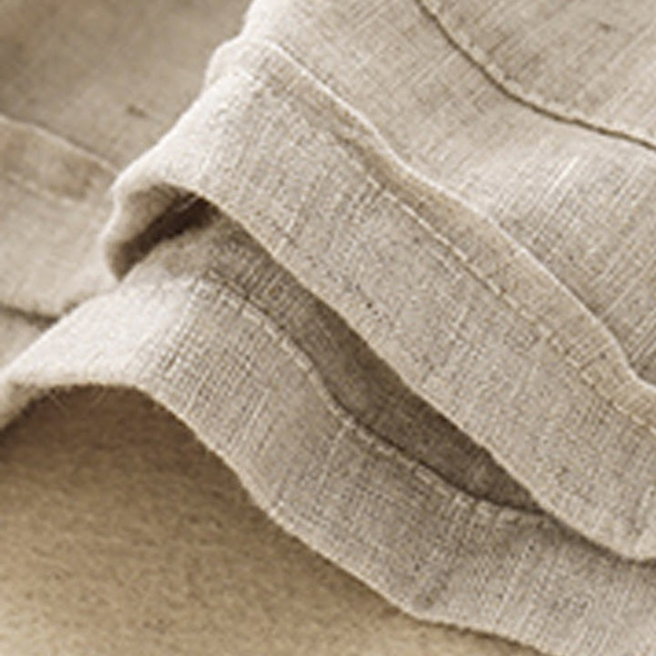 Pantaloncini dritti elastici da donna Buddha Stones, casual estivi, in cotone e lino, con tasche - image 14