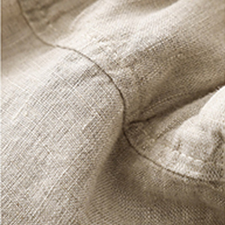 Pantaloncini dritti elastici da donna Buddha Stones, casual estivi, in cotone e lino, con tasche - image 16