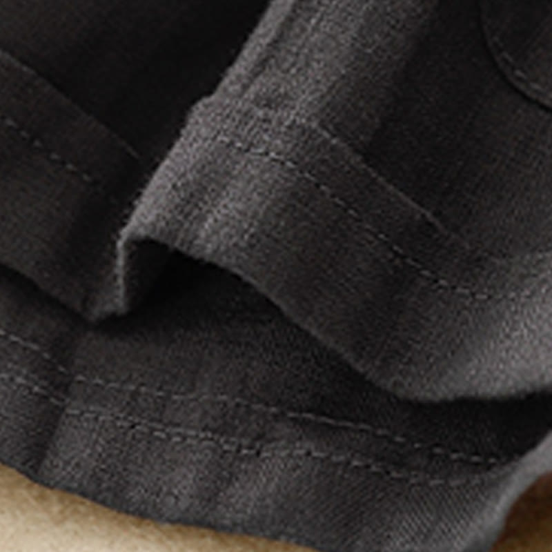 Pantaloncini dritti elastici da donna Buddha Stones, casual estivi, in cotone e lino, con tasche - image 22