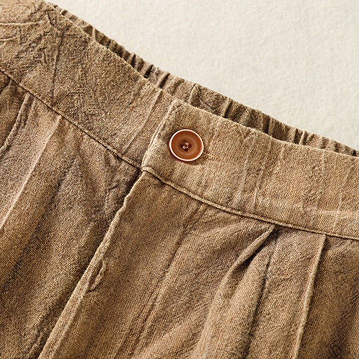 Pantaloncini da donna in cotone tinta unita tie-dye con tasche, Buddha Stones, estivi e casual - image 2