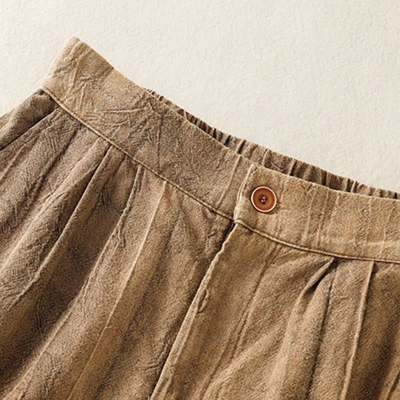 Pantaloncini da donna in cotone tinta unita tie-dye con tasche, Buddha Stones, estivi e casual - image 3