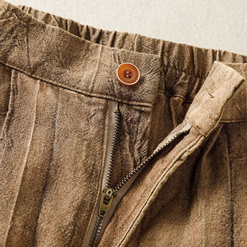 Pantaloncini da donna in cotone tinta unita tie-dye con tasche, Buddha Stones, estivi e casual - image 6