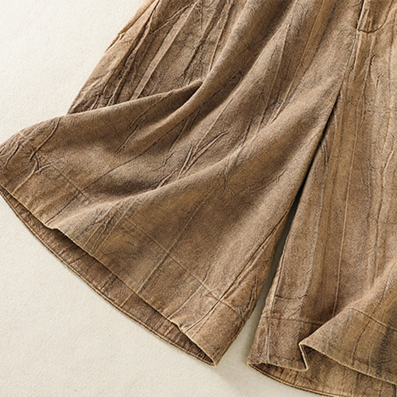 Pantaloncini da donna in cotone tinta unita tie-dye con tasche, Buddha Stones, estivi e casual - image 5
