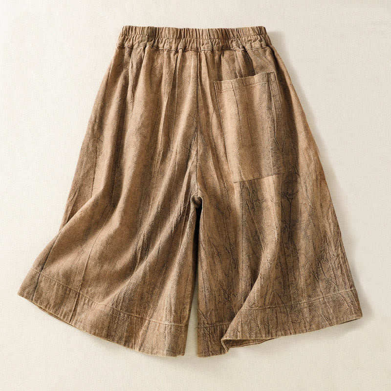 Pantaloncini da donna in cotone tinta unita tie-dye con tasche, Buddha Stones, estivi e casual - image 1