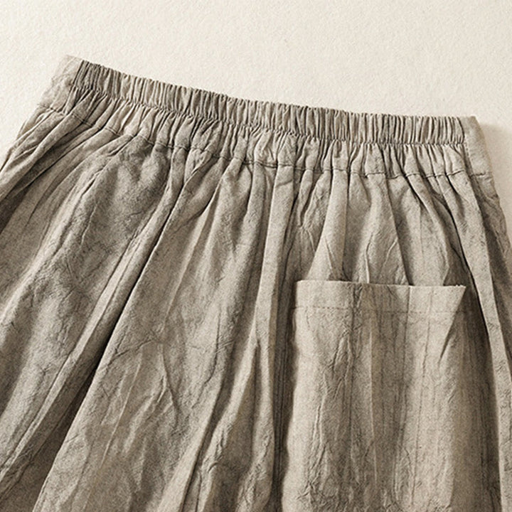 Pantaloncini da donna in cotone tinta unita tie-dye con tasche, Buddha Stones, estivi e casual - image 14