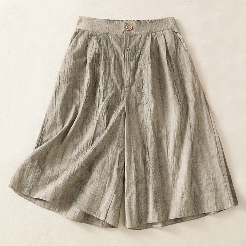 Pantaloncini da donna in cotone tinta unita tie-dye con tasche, Buddha Stones, estivi e casual - Argento - US8-10, UK/AU12-14, EU40-42 (2XL) - image 10