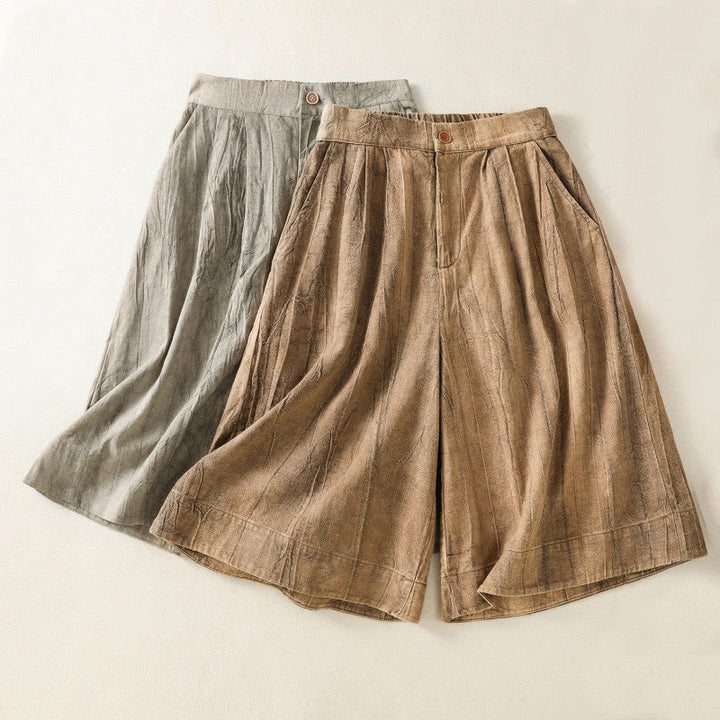 Pantaloncini da donna in cotone tinta unita tie-dye con tasche, Buddha Stones, estivi e casual - image 17