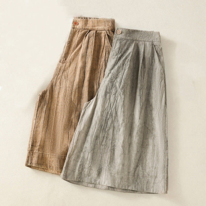 Pantaloncini da donna in cotone tinta unita tie-dye con tasche, Buddha Stones, estivi e casual - image 18