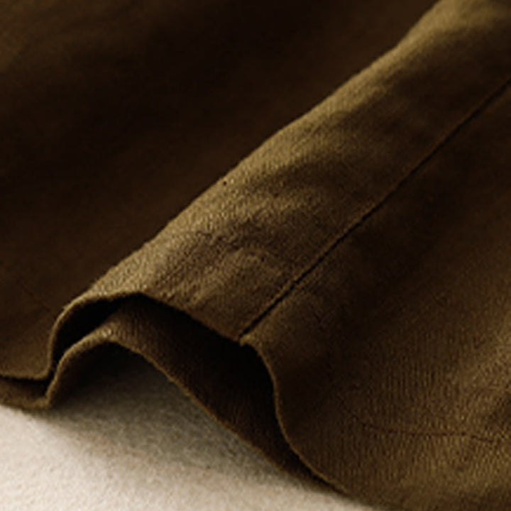Pantaloncini da donna in cotone tinta unita con tasche e bottoni casual estivi Buddha Stones - image 18
